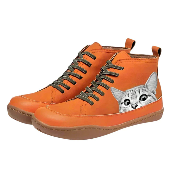 Viviana™ | Sneakers med broderet kat