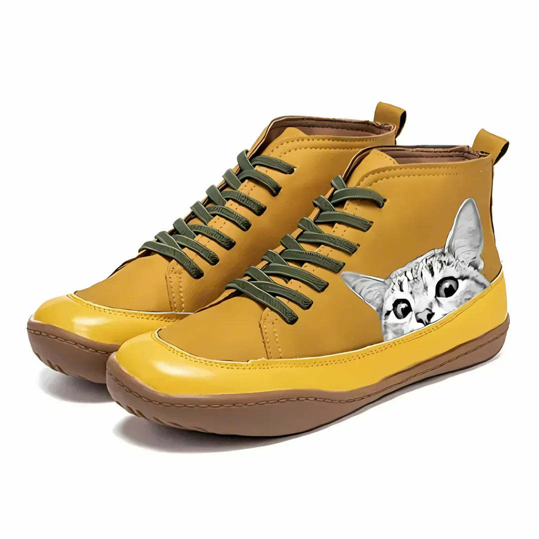 Viviana™ | Sneakers med broderet kat