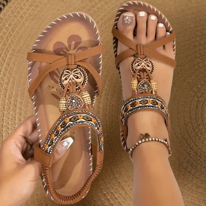 Marielle™ | Komfortable boho-sandaler med dekorative detaljer