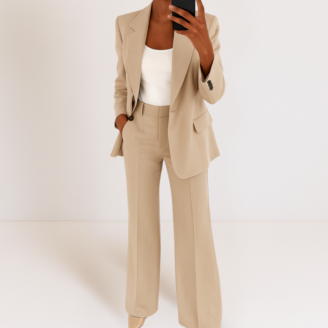 Suzan™ | Elegant damesæt med blazer og bukser