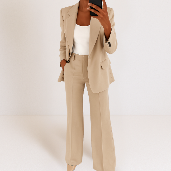 Suzan™ | Elegant damesæt med blazer og bukser