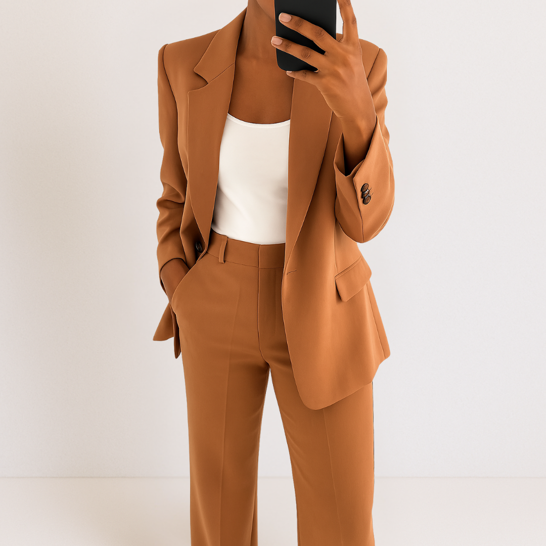 Suzan™ | Elegant damesæt med blazer og bukser