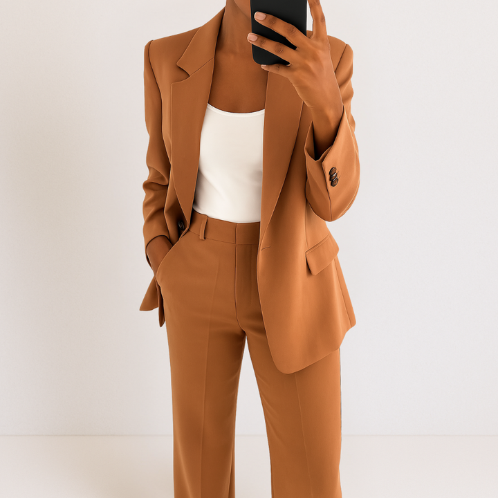 Suzan™ | Elegant damesæt med blazer og bukser