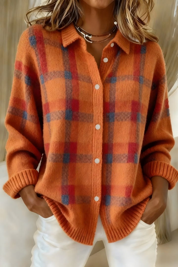 Anna™ | Blød og omsluttende ternet cardigan