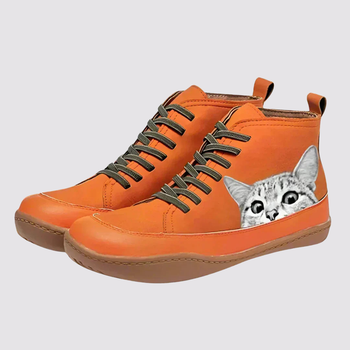 Viviana™ | Sneakers med broderet kat