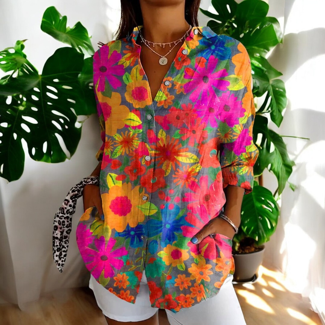 Carrol™ | Elegant bluse med kunstnerisk print