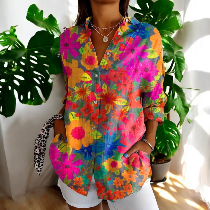 Carrol™ | Elegant bluse med kunstnerisk print