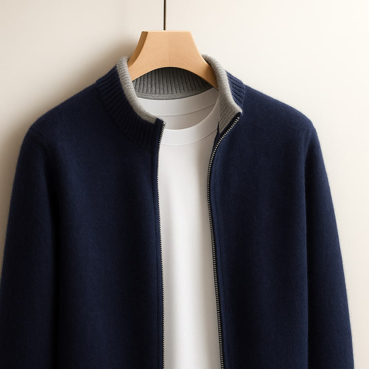 Daniele™ | Premium uldcardigan med lynlås