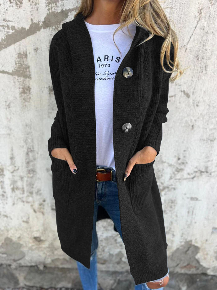 Viola™ | Blød lang cardigan med knapper