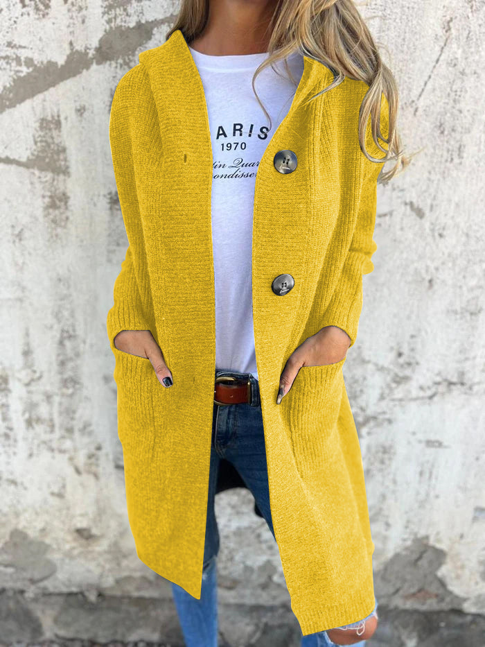 Viola™ | Blød lang cardigan med knapper