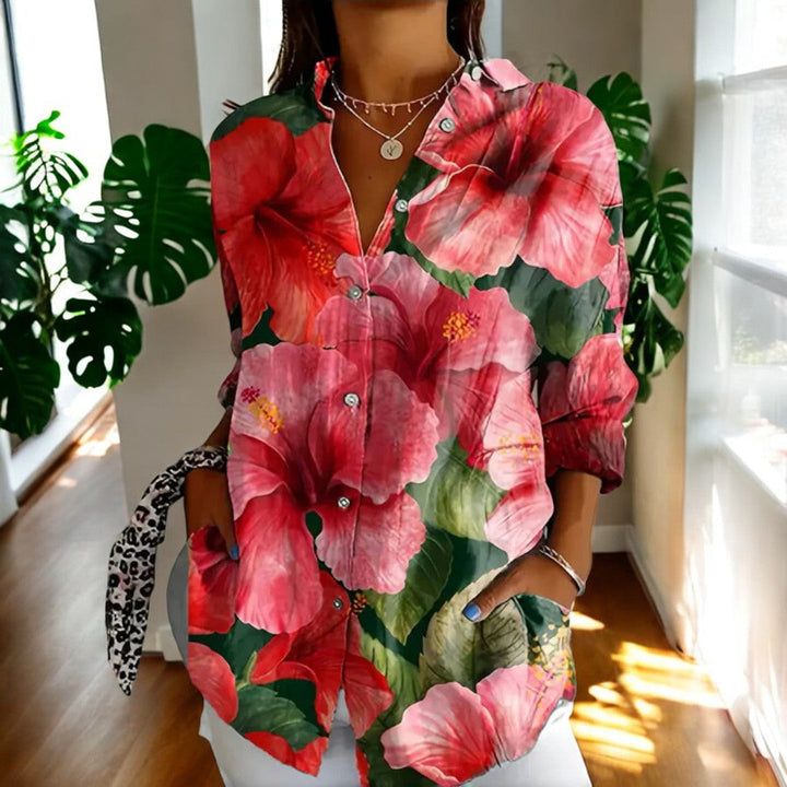 Carrol™ | Elegant bluse med kunstnerisk print