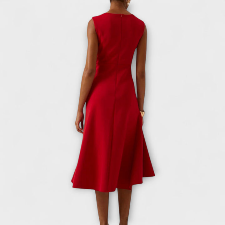 Claire™ | Elegant midikjole med drapering