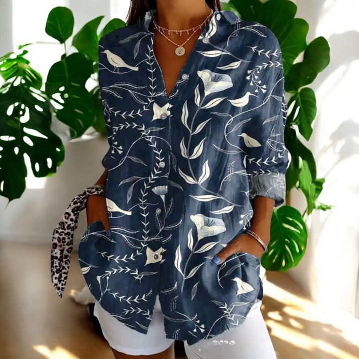 Carrol™ | Elegant bluse med kunstnerisk print