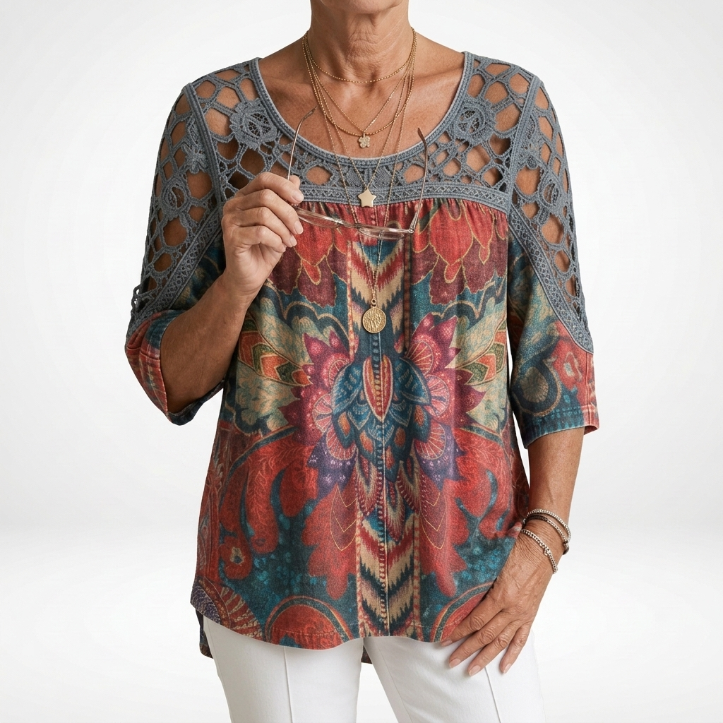 Aurora bluse print