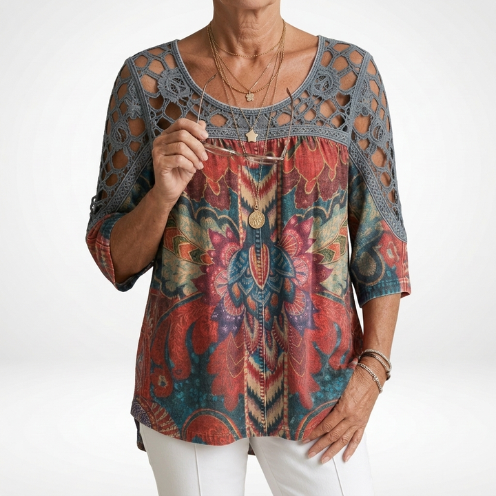 Aurora bluse print