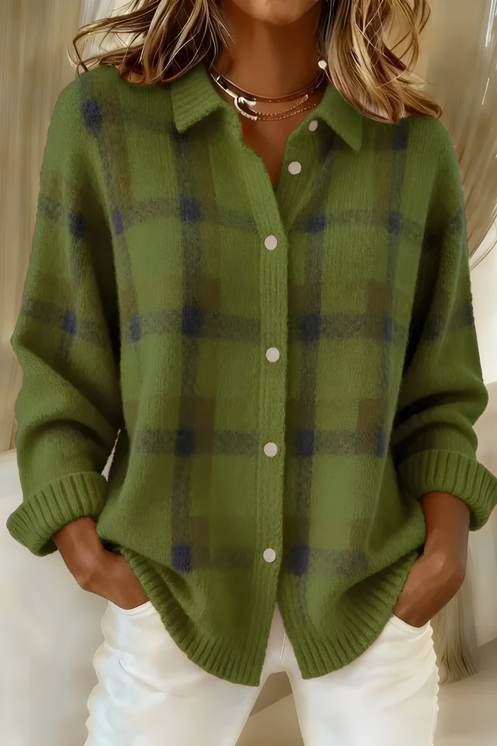 Anna™ | Blød og omsluttende ternet cardigan