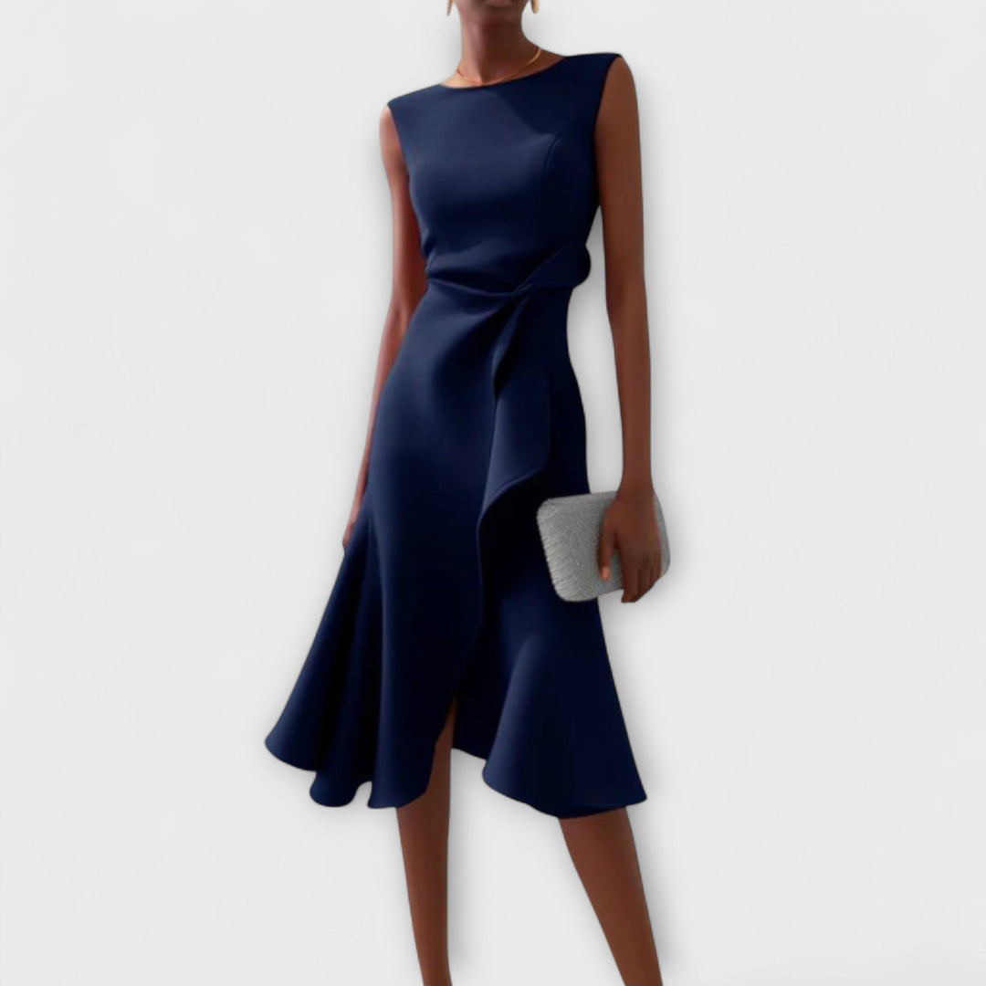 Claire™ | Elegant midikjole med drapering