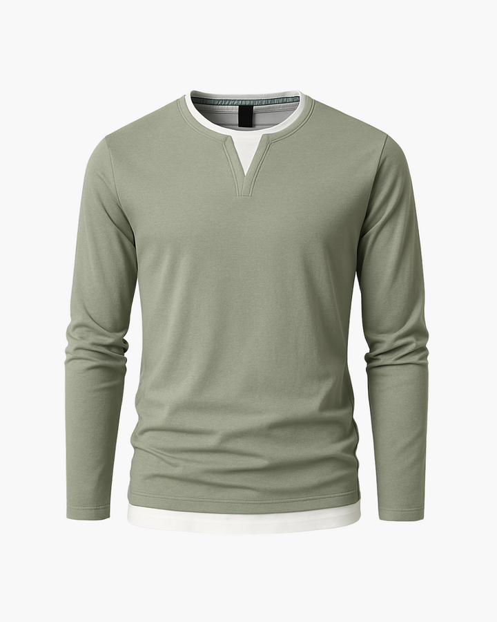 Carmin™ | Herrebluse med lange ærmer