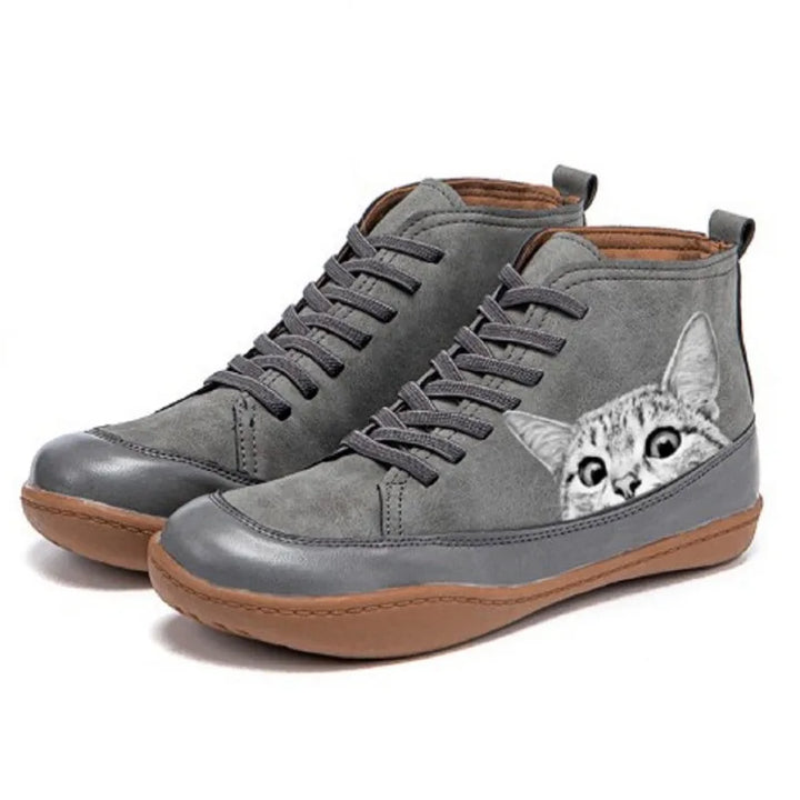 Viviana™ | Sneakers med broderet kat