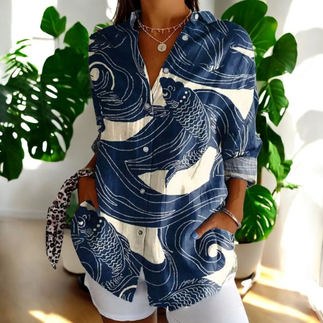 Carrol™ | Elegant bluse med kunstnerisk print