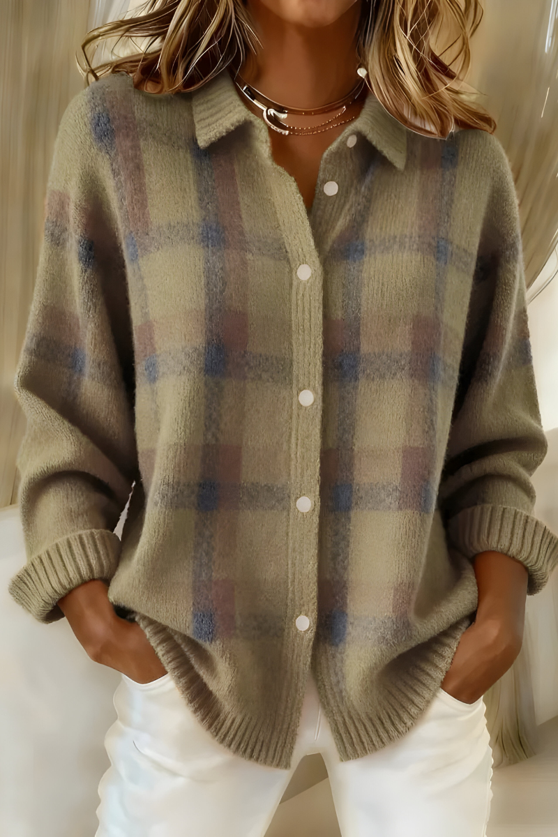 Anna™ | Blød og omsluttende ternet cardigan