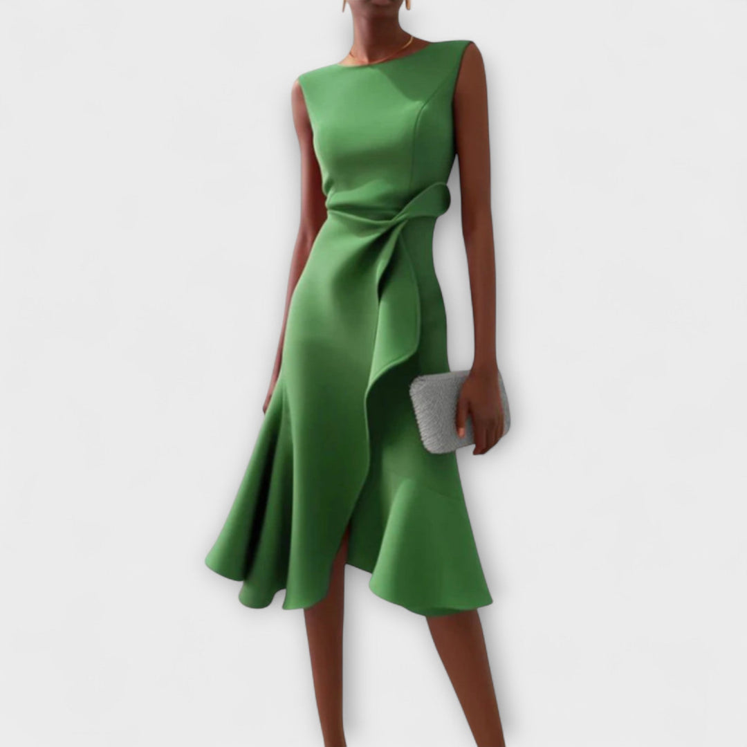 Claire™ | Elegant midikjole med drapering