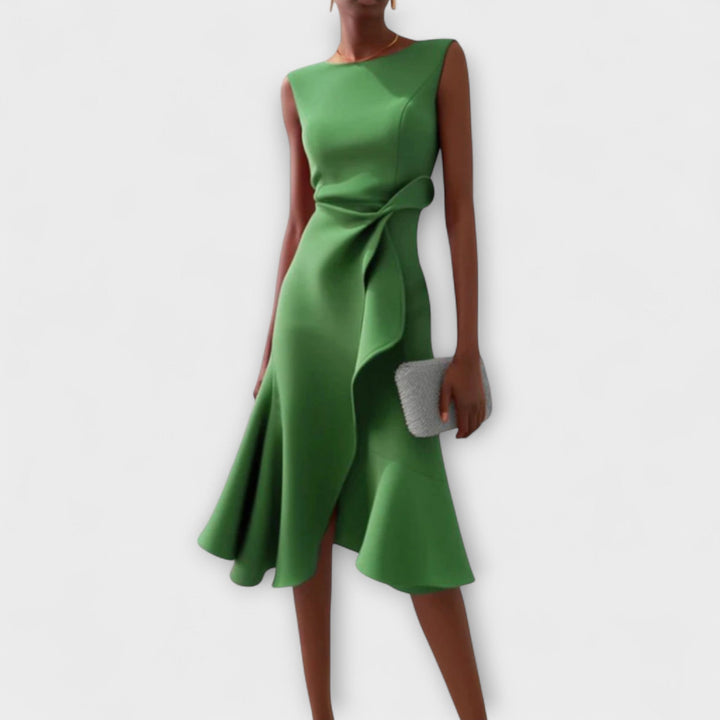 Claire™ | Elegant midikjole med drapering