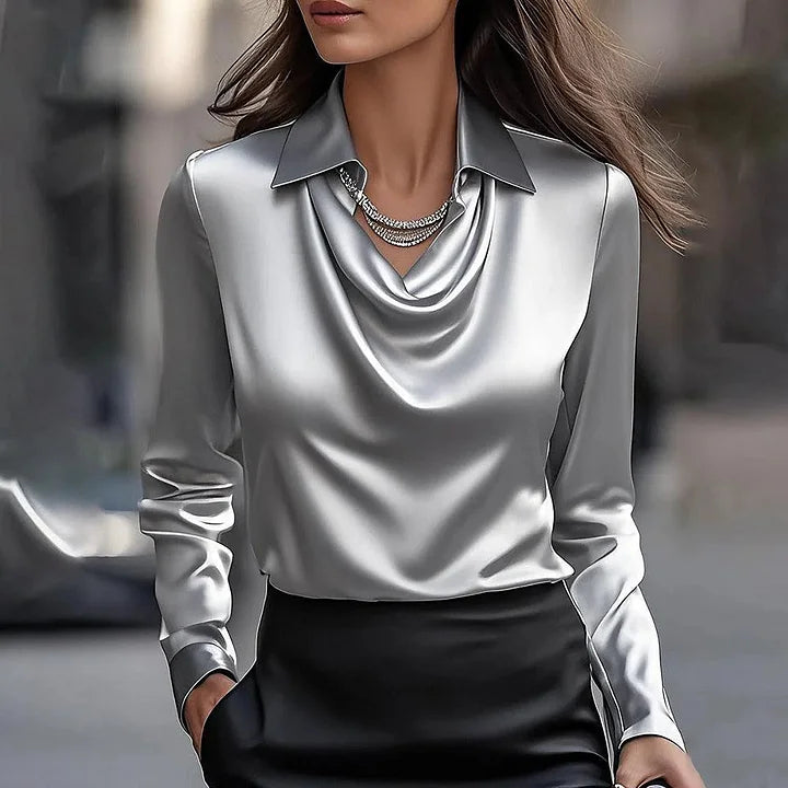 Juna™ | Elegant satinbluse