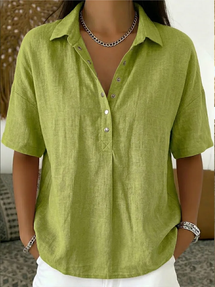 Gitte™ | Blød bluse med V-hals