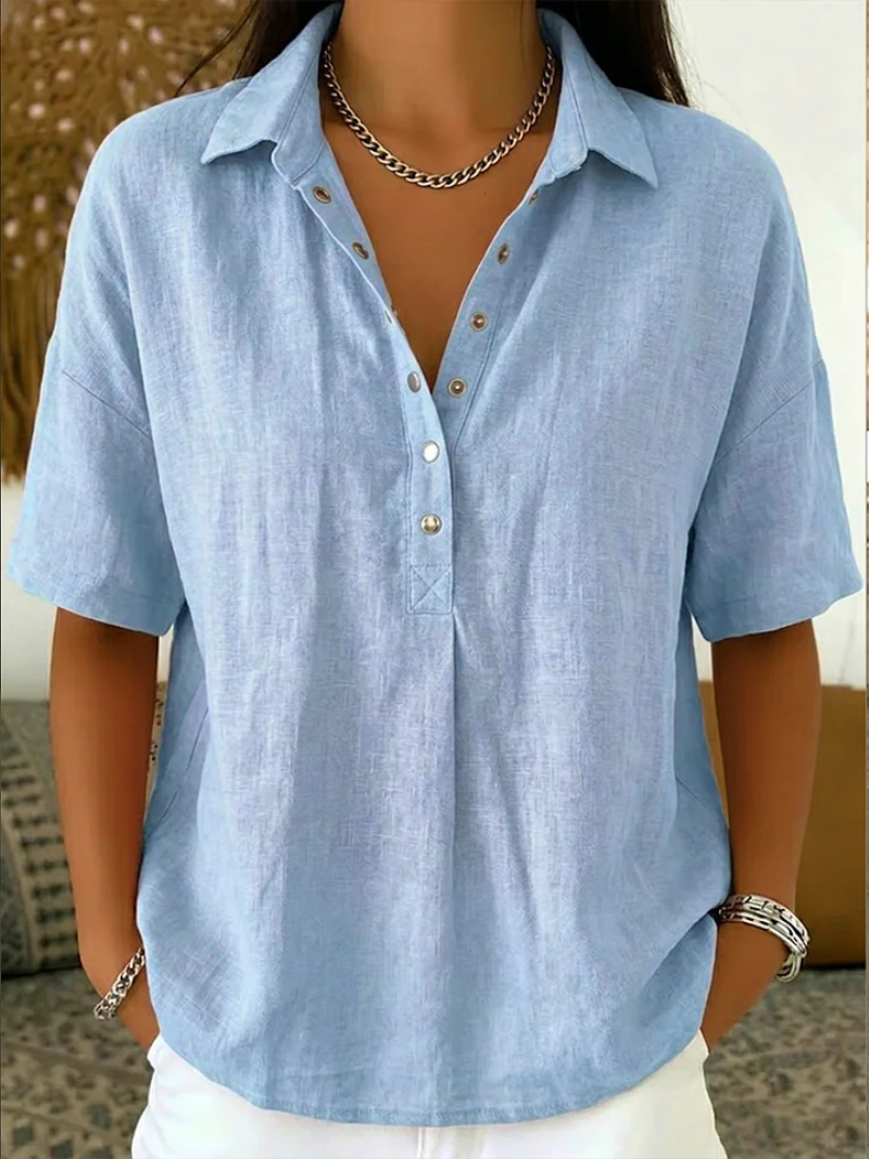 Gitte™ | Blød bluse med V-hals