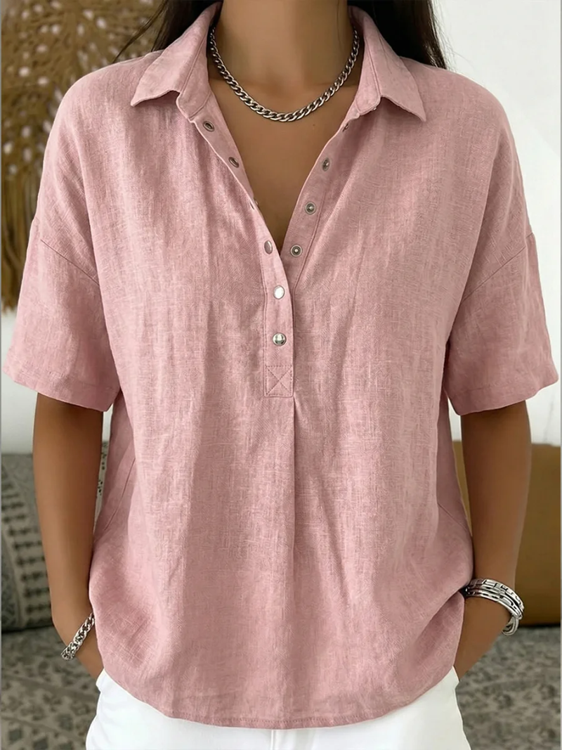 Gitte™ | Blød bluse med V-hals