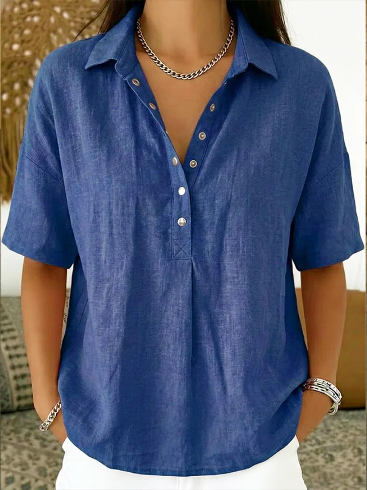 Gitte™ | Blød bluse med V-hals