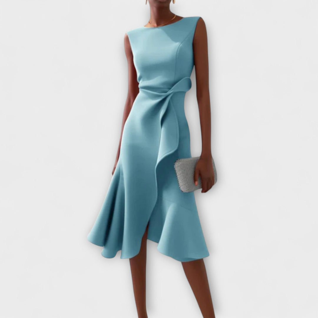 Claire™ | Elegant midikjole med drapering