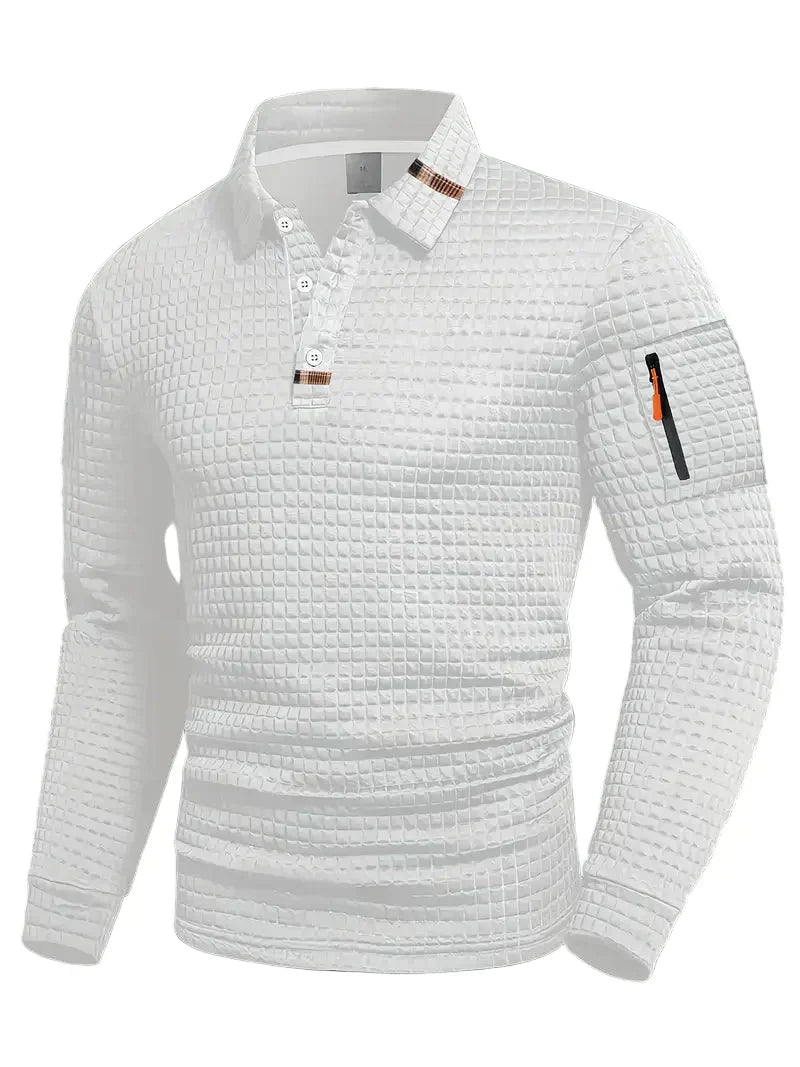 Emilio™ | Struktureret langærmet polo