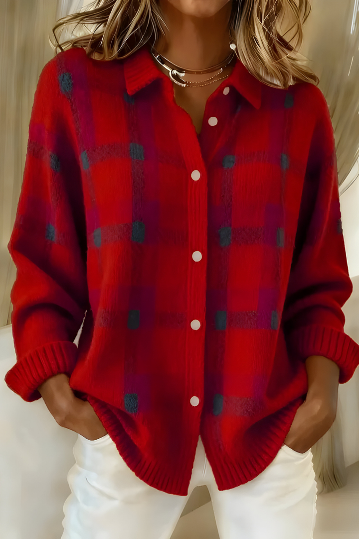 Anna™ | Blød og omsluttende ternet cardigan