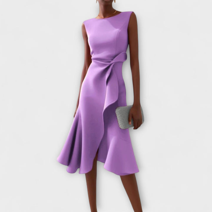 Claire™ | Elegant midikjole med drapering