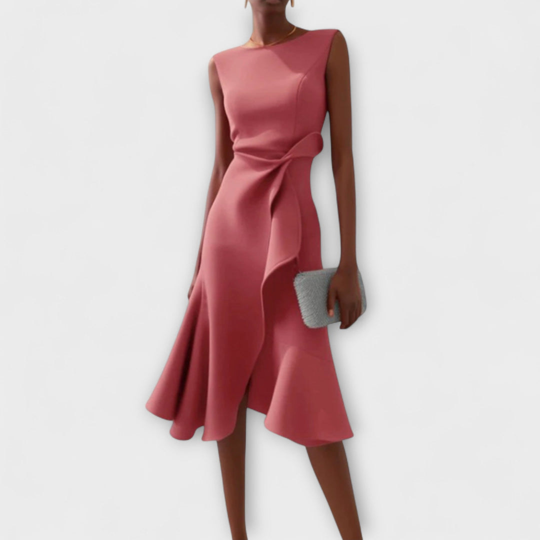 Claire™ | Elegant midikjole med drapering