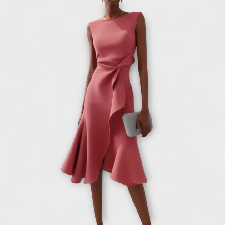 Claire™ | Elegant midikjole med drapering