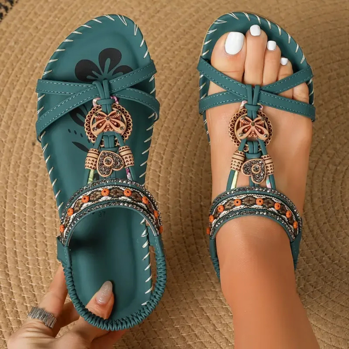 Marielle™ | Komfortable boho-sandaler med dekorative detaljer