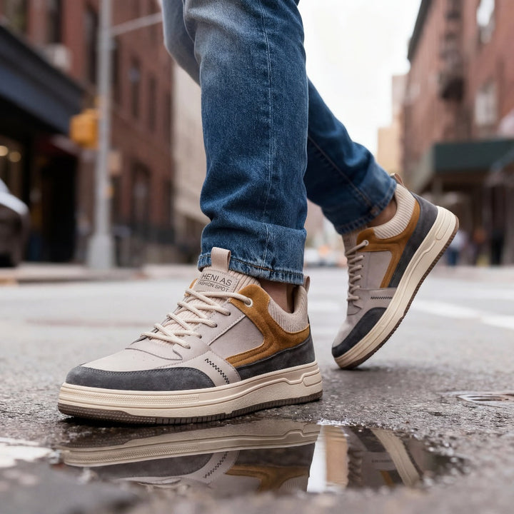 Emil™ | Lædersneakers med slip-on design