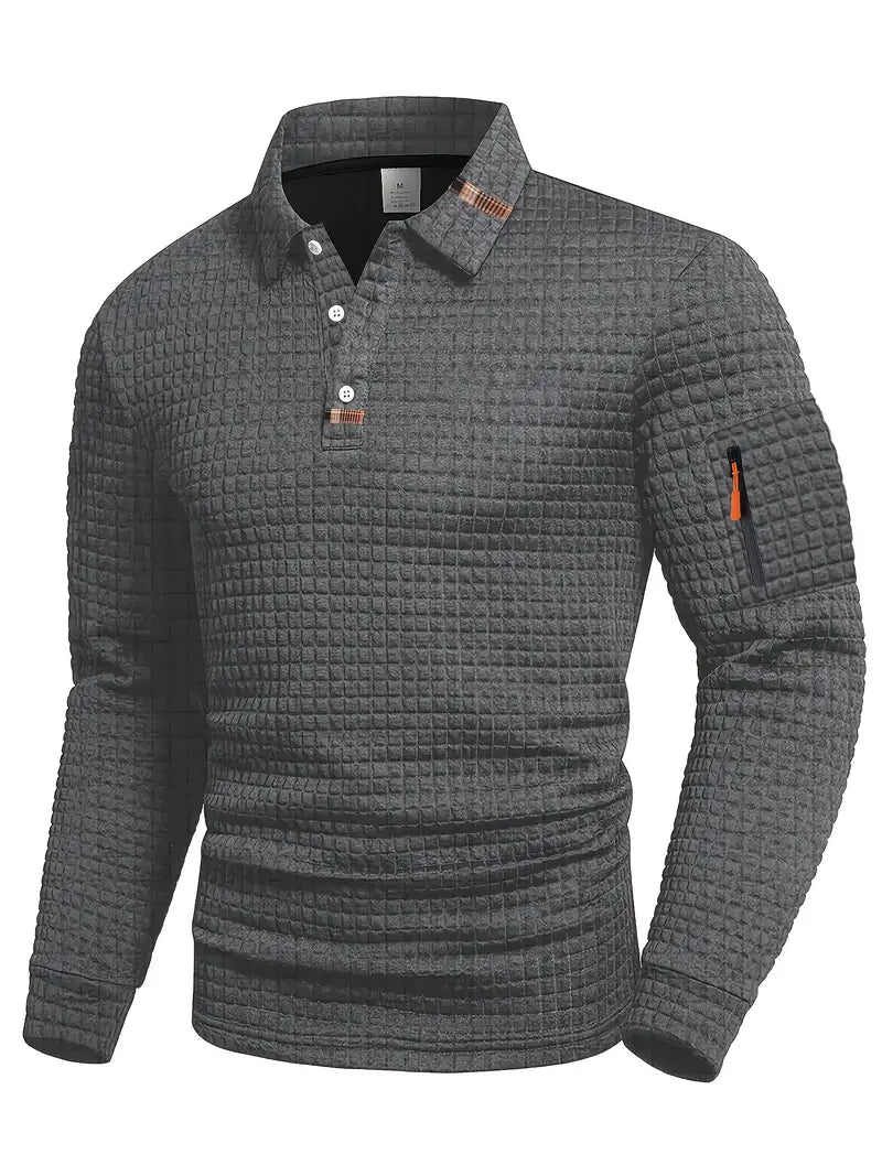 Emilio™ | Struktureret langærmet polo