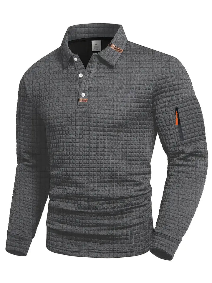 Emilio™ | Struktureret langærmet polo