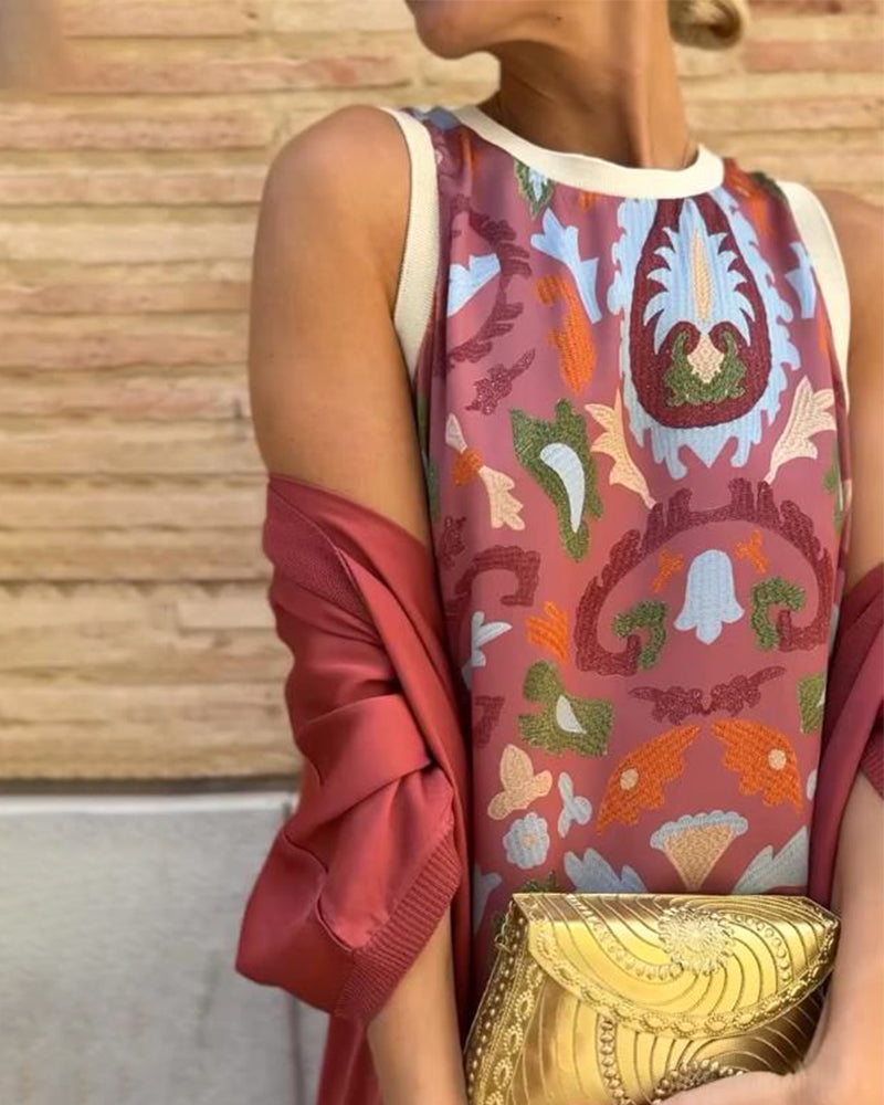 Bella™ | Elegant sommerkjole med kunstnerisk print