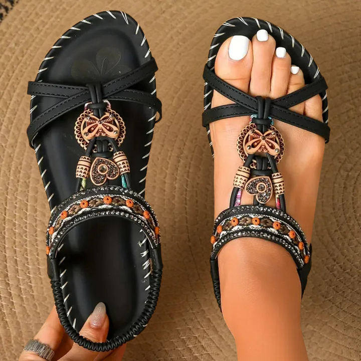 Marielle™ | Komfortable boho-sandaler med dekorative detaljer