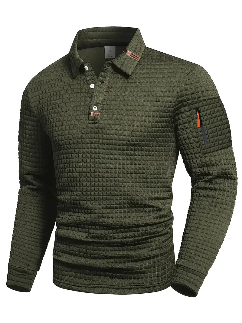 Emilio™ | Struktureret langærmet polo