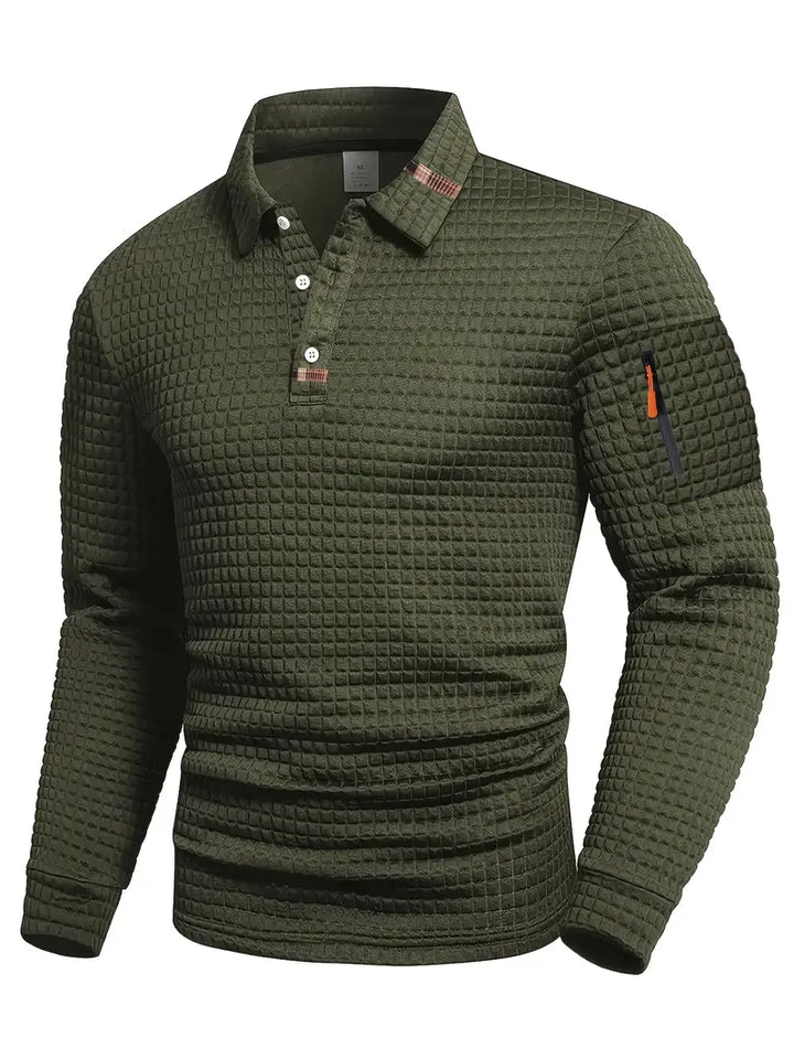 Emilio™ | Struktureret langærmet polo