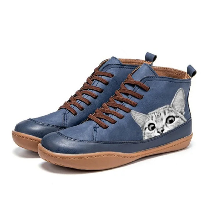Viviana™ | Sneakers med broderet kat