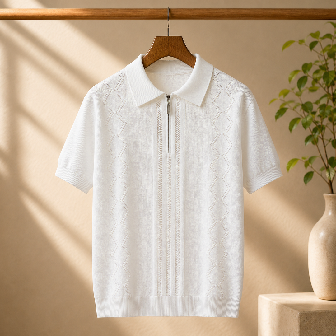 Elias™ | Strikket polo med lynlås