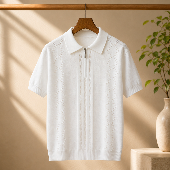 Elias™ | Strikket polo med lynlås