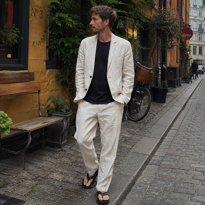 Dennis™ | Afslappet linned sæt